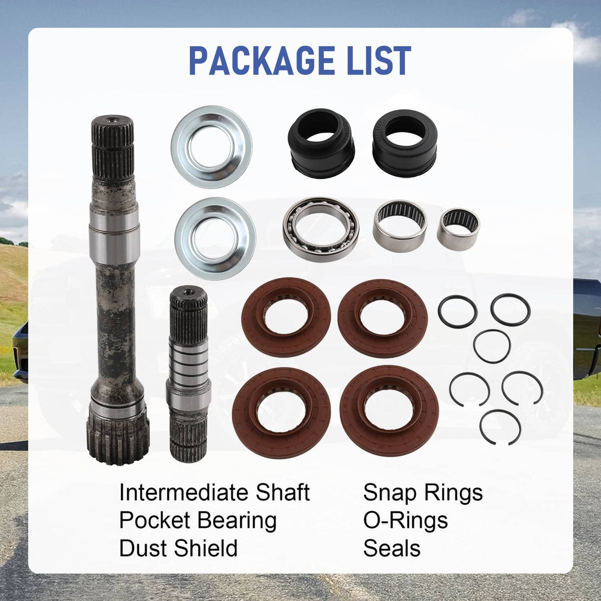 Solidspare Front Right Differential Axle Intermediate Shaft Inner Kit Fits 12-2022 Ram 1500