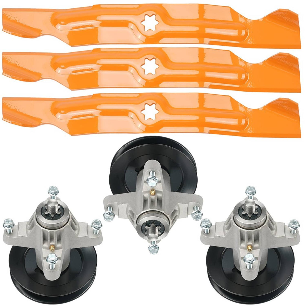 Solidspare 50" Deck Spindle & Blade Kit For Troy Bilt RZT 50 Mustang XP 50" Deck 618-04125