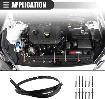 Solid Spare For 08-22 Hood Challenger Dodge to Nose Bumper Fascia Seal & Rivets 68051392AB