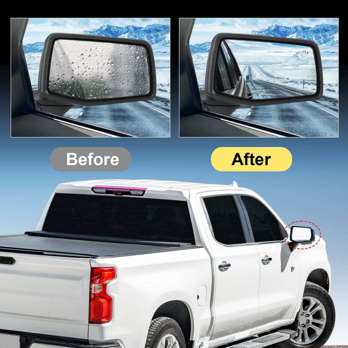 Solidspare Passenger Right Side Door Mirror for 2019-24 Chevy Silverado 1500 W/Heated Power