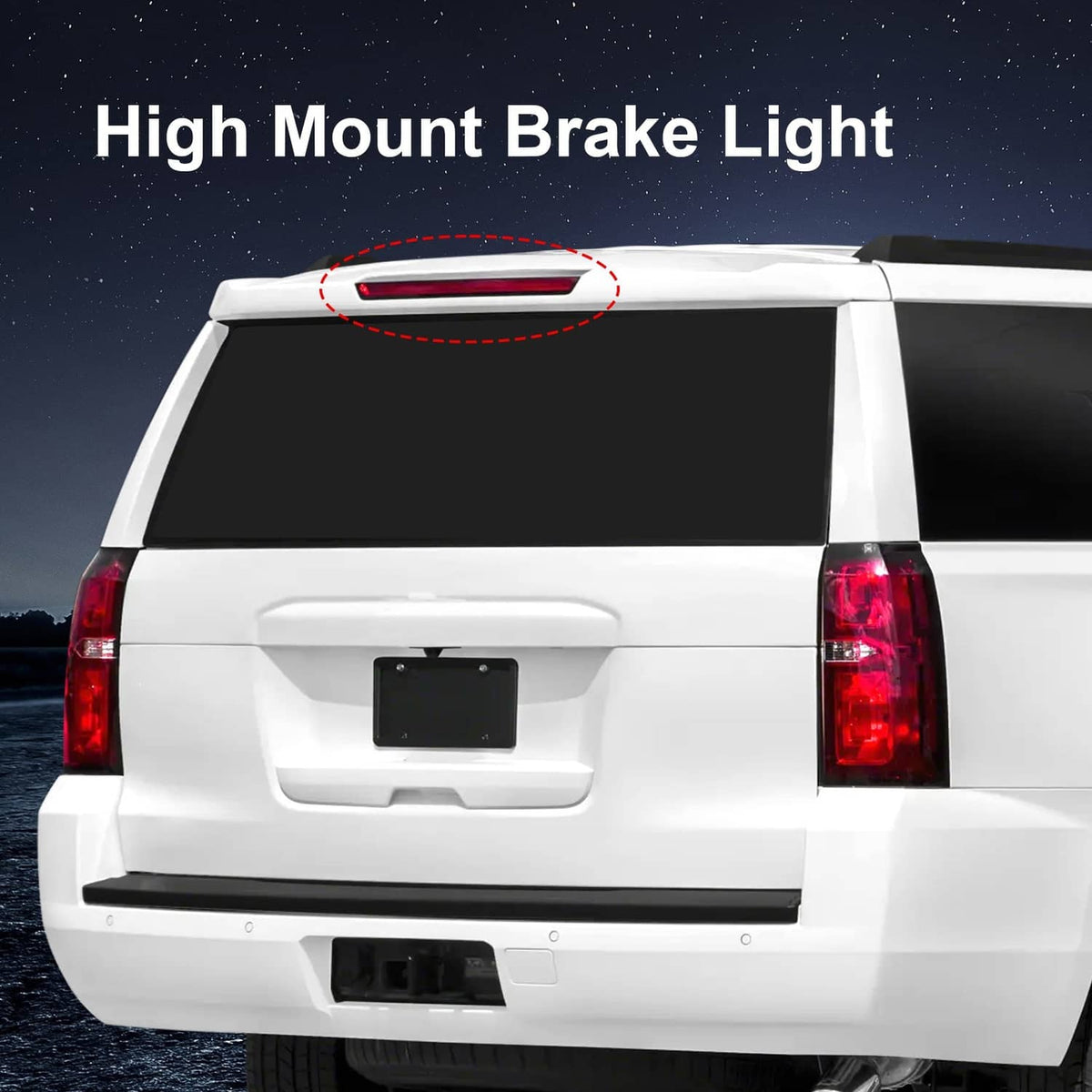 Solidspare Third 3rd Brake Tail Light Rear Stop Lamp Red led Bar For 2015-20 Tahoe Suburban