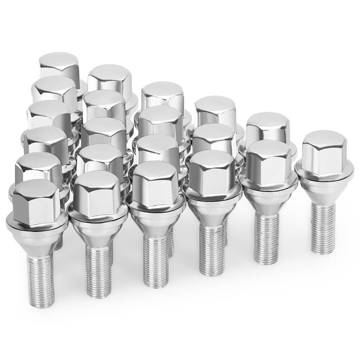 Solidspare 20PCS 12x1.25 Wheel Lug Nuts For Jeep Cherokee Compass Dodge Dart Chrysler 200