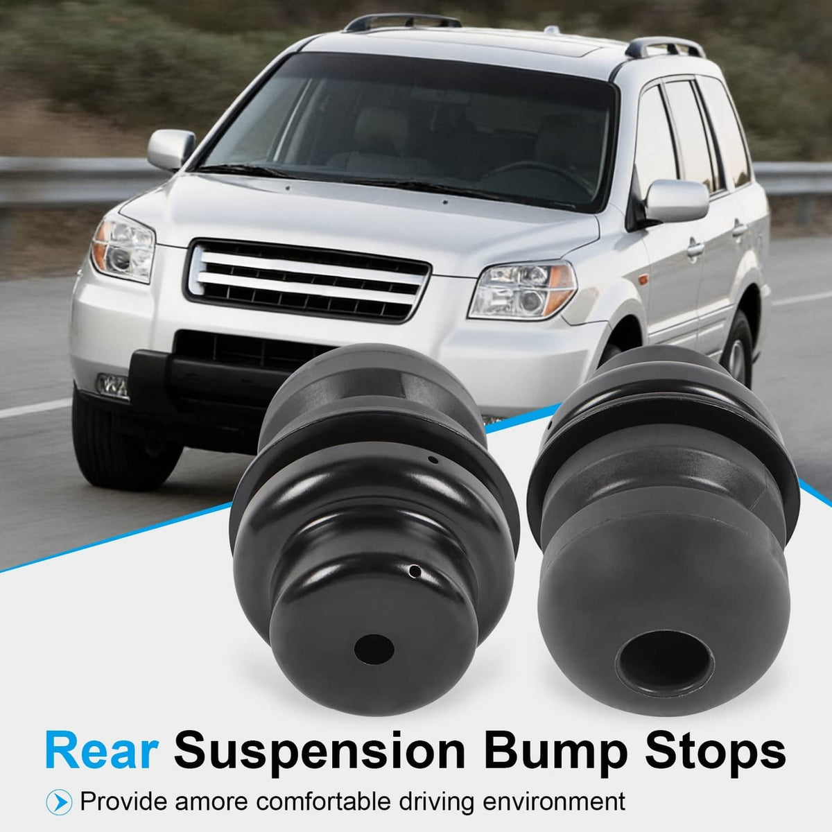 Solidspare 2X Rear Shock Spring Bump Stop For Honda Pilot 2003-2008 52722-S9V-A04