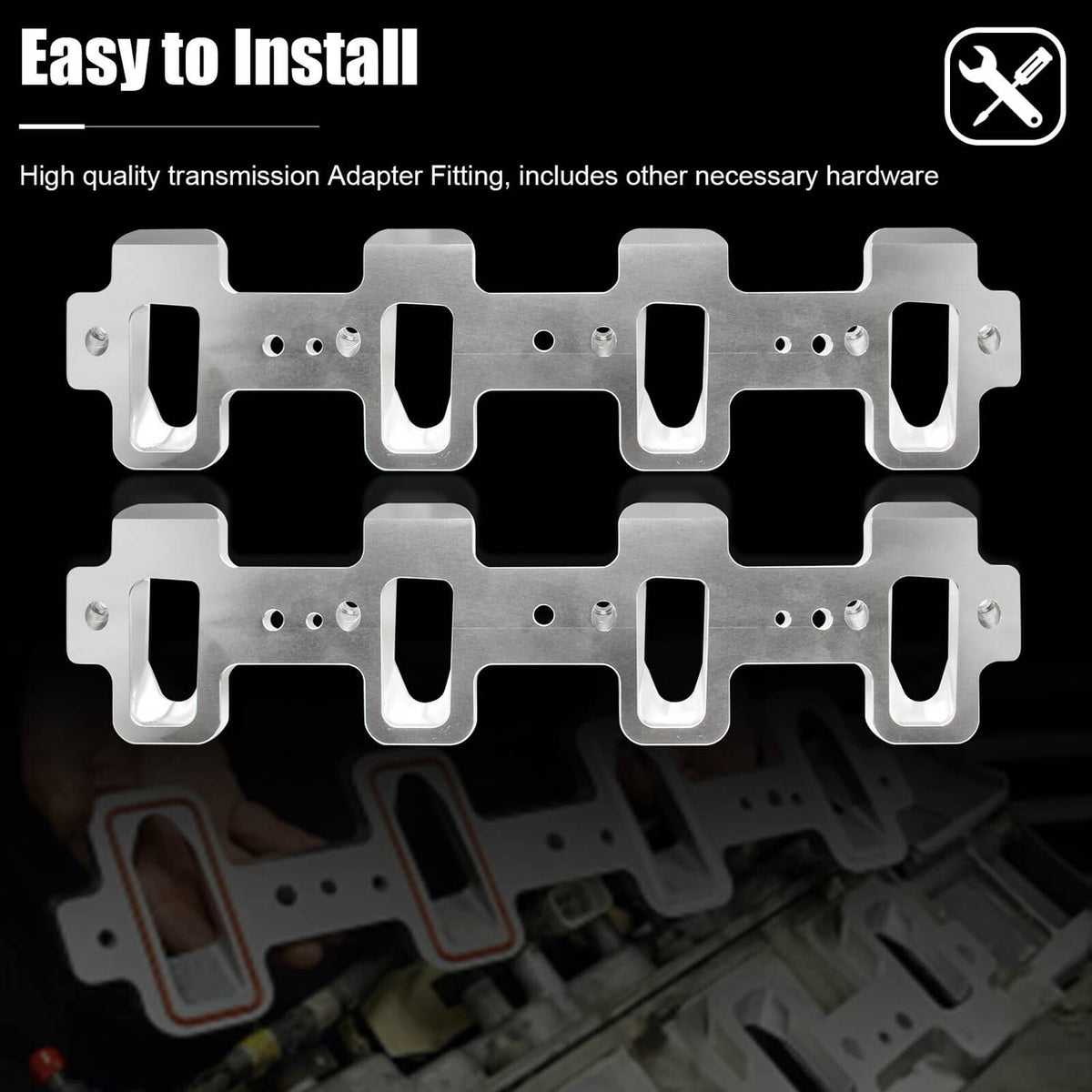Solidspare For LS1 Cathedral Port Cylinder Head to LS3 LSA ZL1 CTS-V Supercharger Adapters