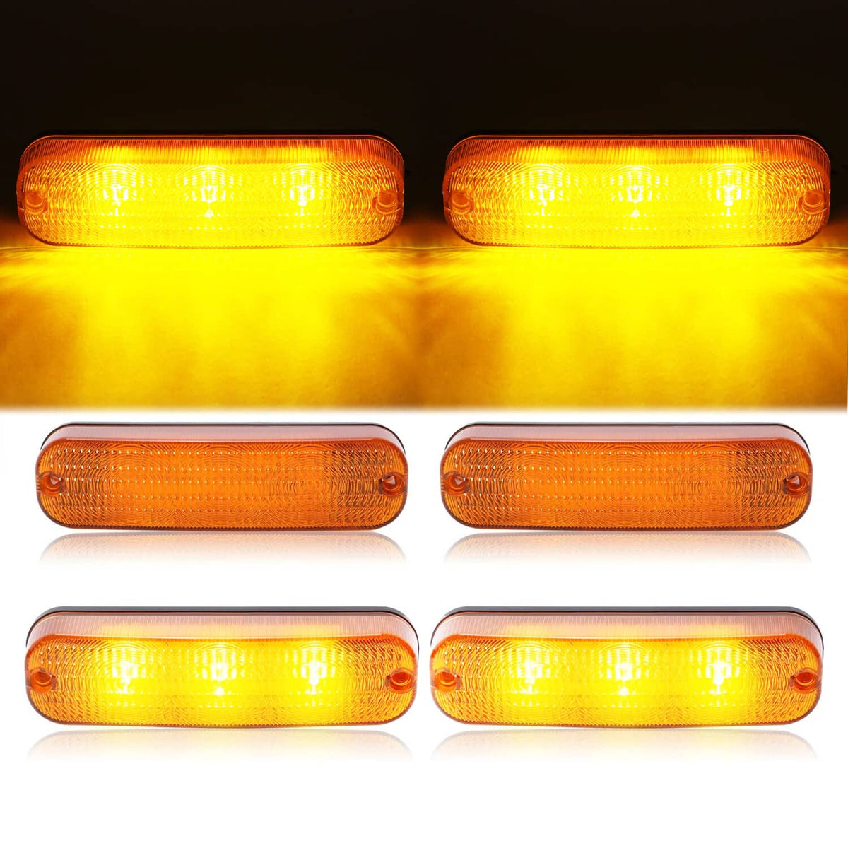 Solidspare 4 LED Amber Flashing Cab Lights For John Deere 30 Series 4030 4230 8450 #AR60250