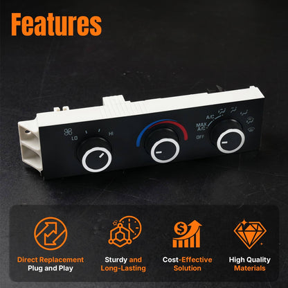 Solidspare A/C Heater Control Climate Panel For 2003-2009 GMC C4500 C5500 Topkick 599-217