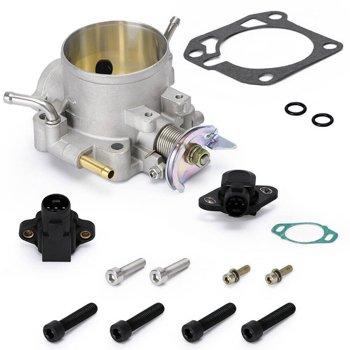 Solidspare 70mm Throttle Body + TPS & MAP Sensor For Honda Civic Integra B/D/F/H B18C B16A