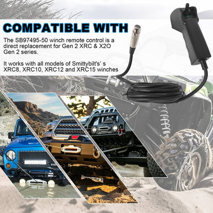 Solidspare SB97495-50 Winch Remote Control For Smitty Bilt XRC Gen2 Series XRC8 XRC10 XRC1