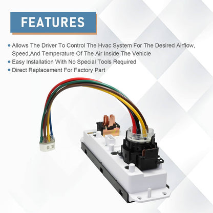 Solidspare A/C Heater Control Panel Switch For Jeep Wrangler TJ 1999-2004 Blower 55037473AB