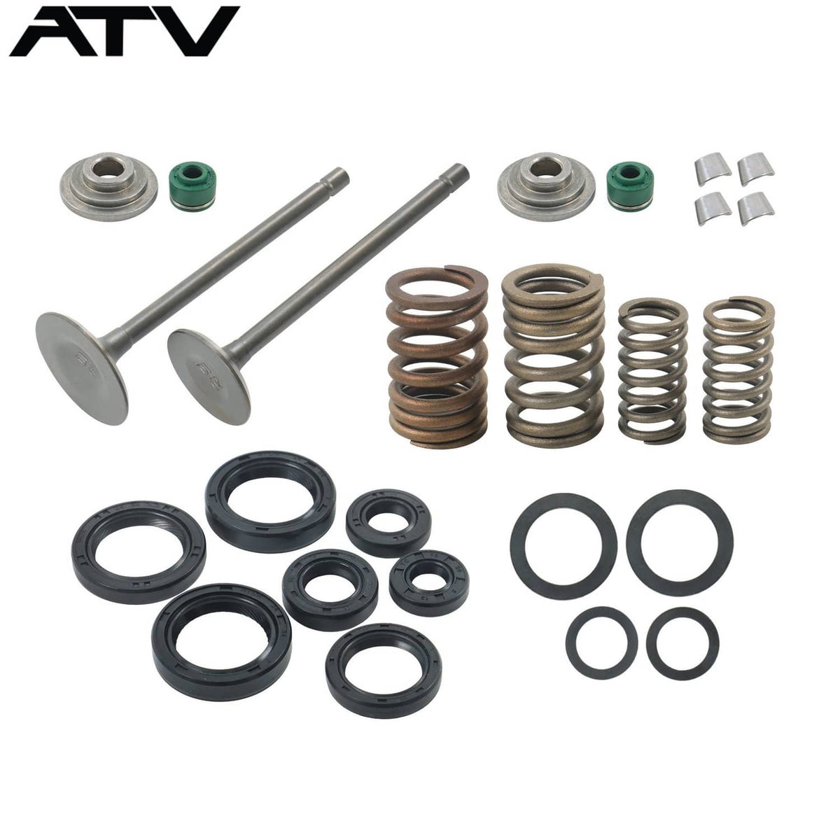 Solidspare For Honda Recon TRX250 2x4 02-18 Oil Seal Intake & Exhaust Valve Seals Head Kit