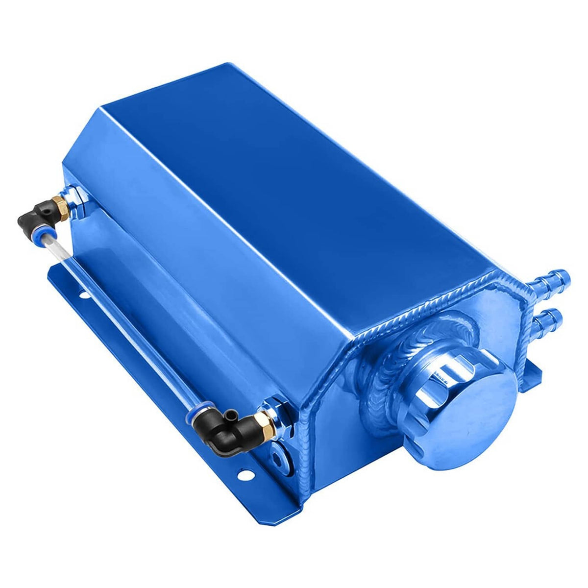 Solidspare Universal 2L Aluminum Coolant Radiator Overflow Recovery Water Tank Bottle New