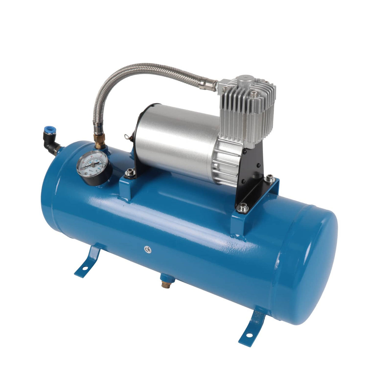 Solidspare 150PSI AIR COMPRESSOR WITH 6 LITER TANK DC 12V FOR TRAIN HORNS MOTORHOME TIRES