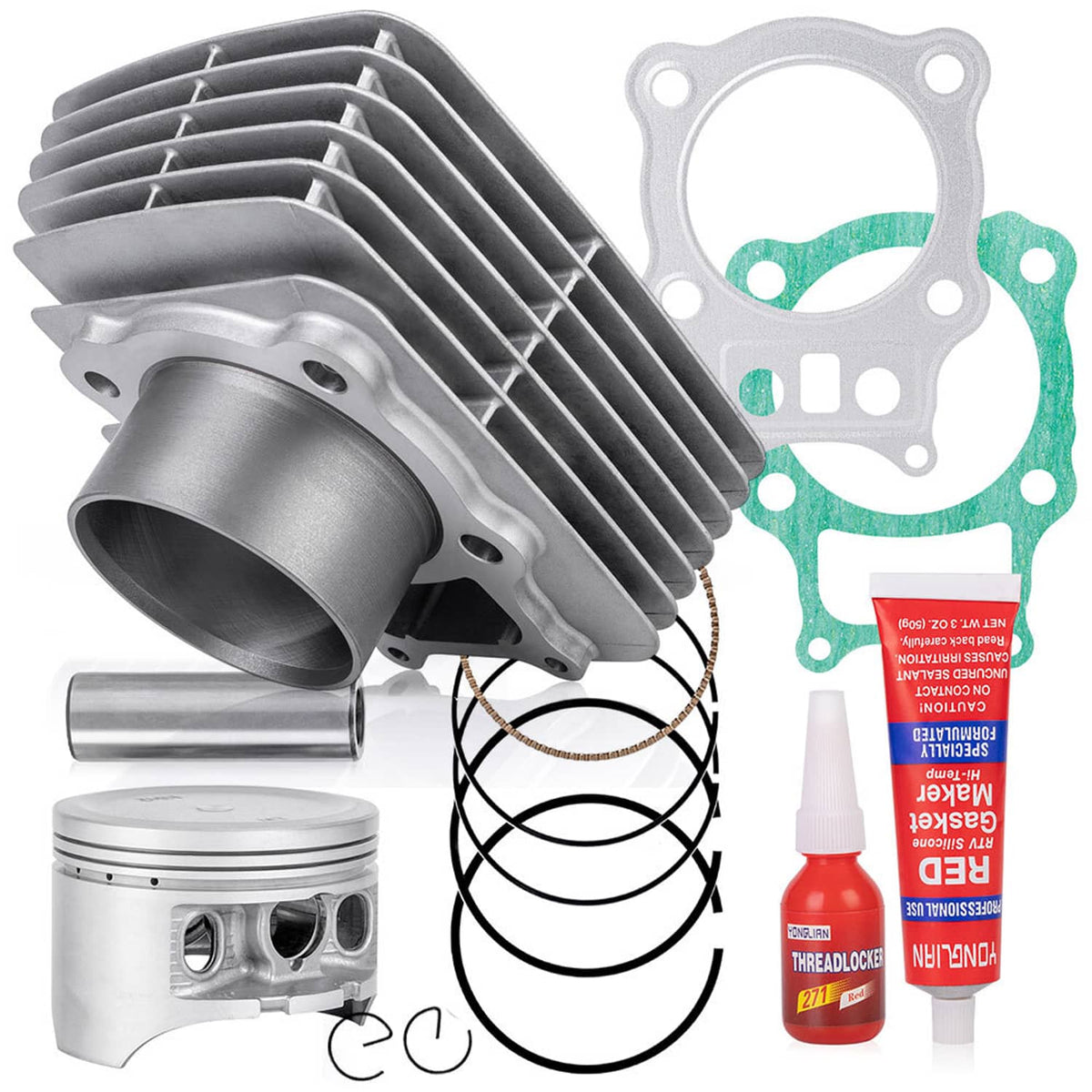 Solidspare For Honda Rancher 350 TRX350 2000-06 Cylinder Piston Gasket Top End Rebuild Kit
