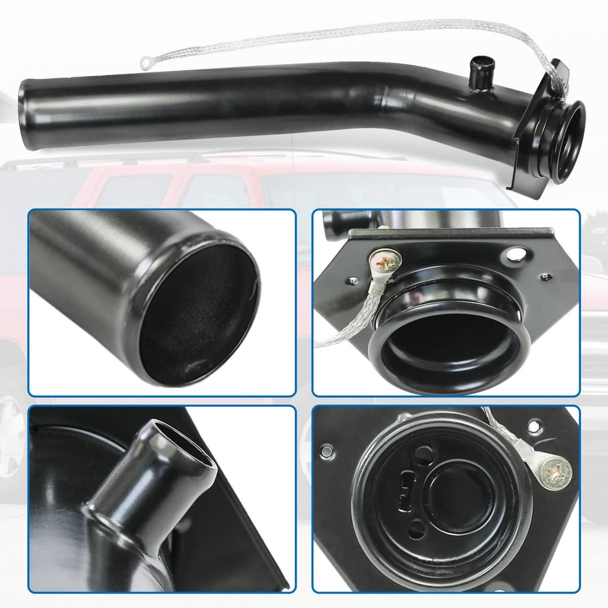 Solidspare Fuel/Gas Tank Filler Neck Tube Pipe NEW For Chevrolet GMC GAS OHV 1988-00 W/ Cap