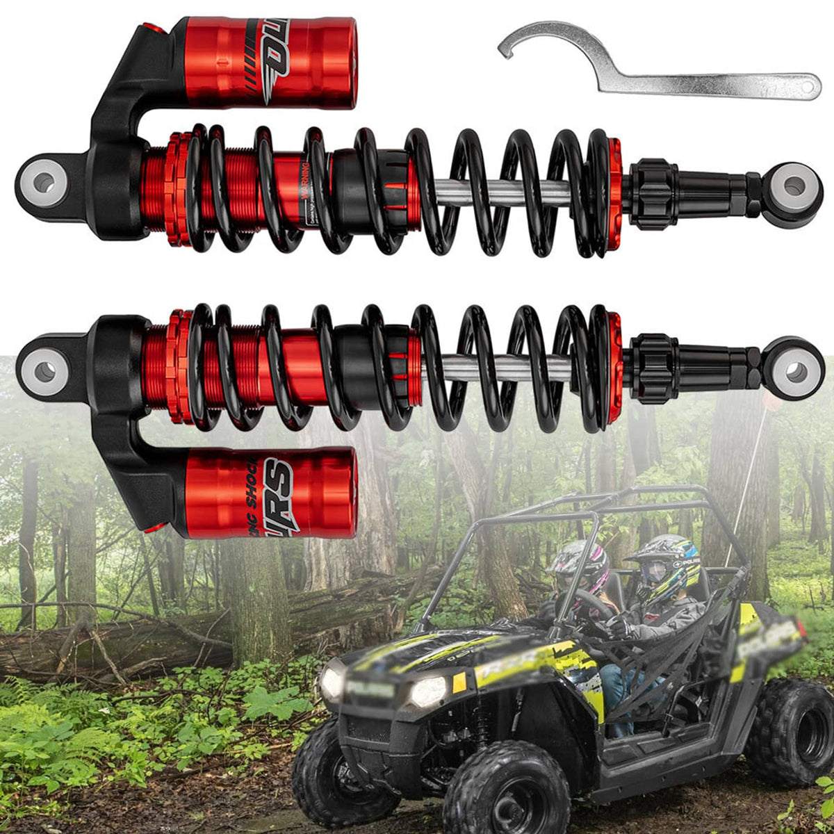 Solidspare Replacement Front Coil-Over Shocks Fit for Polaris Ranger RZR 170, RZR 170 09-21