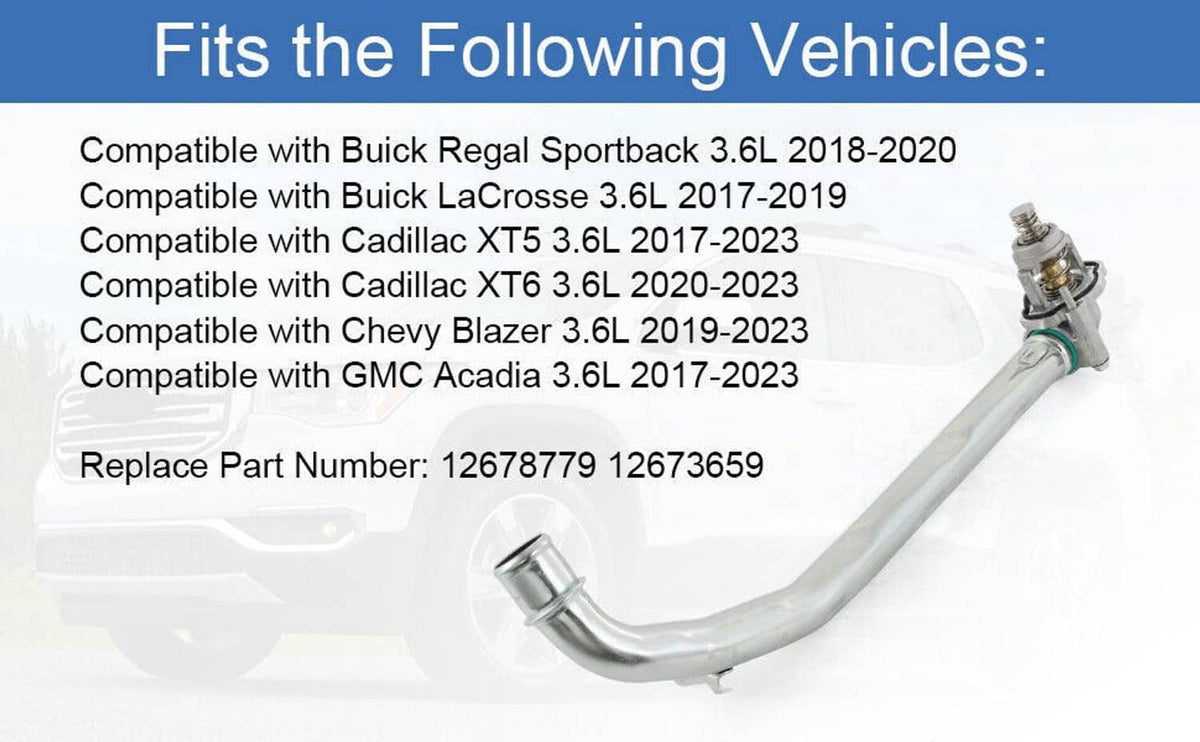 Solidspare Thermostat Housing Assembly for 17-23 Cadillac XT5 XT6 GMC Acadia 3.6L 12673659