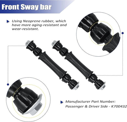 Solidspare For 16-18 GMC Sierra 1500 Yukon Front Sway Bar Control Arm & Ball Joint Tie Rod