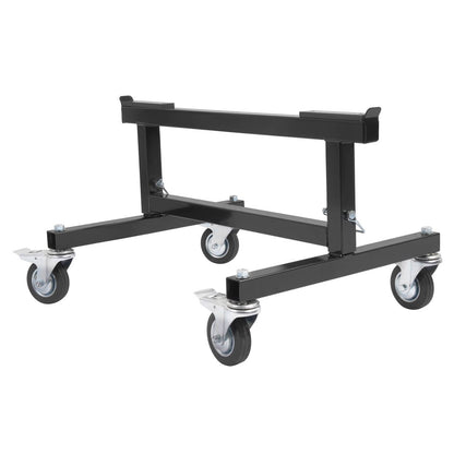 Solid Spare 2PCS 16-20in Adjustable Chassis Stand Sprint Midget Car Locking Casters Black
