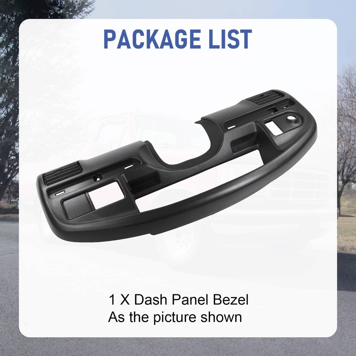 Solidspare Dashboard Instrument Cluster Panel Bezel For 94-97 Ford F250 F350 Diesel 7.3L V8