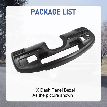 Solidspare Dashboard Instrument Cluster Panel Bezel For 94-97 Ford F250 F350 Diesel 7.3L V8