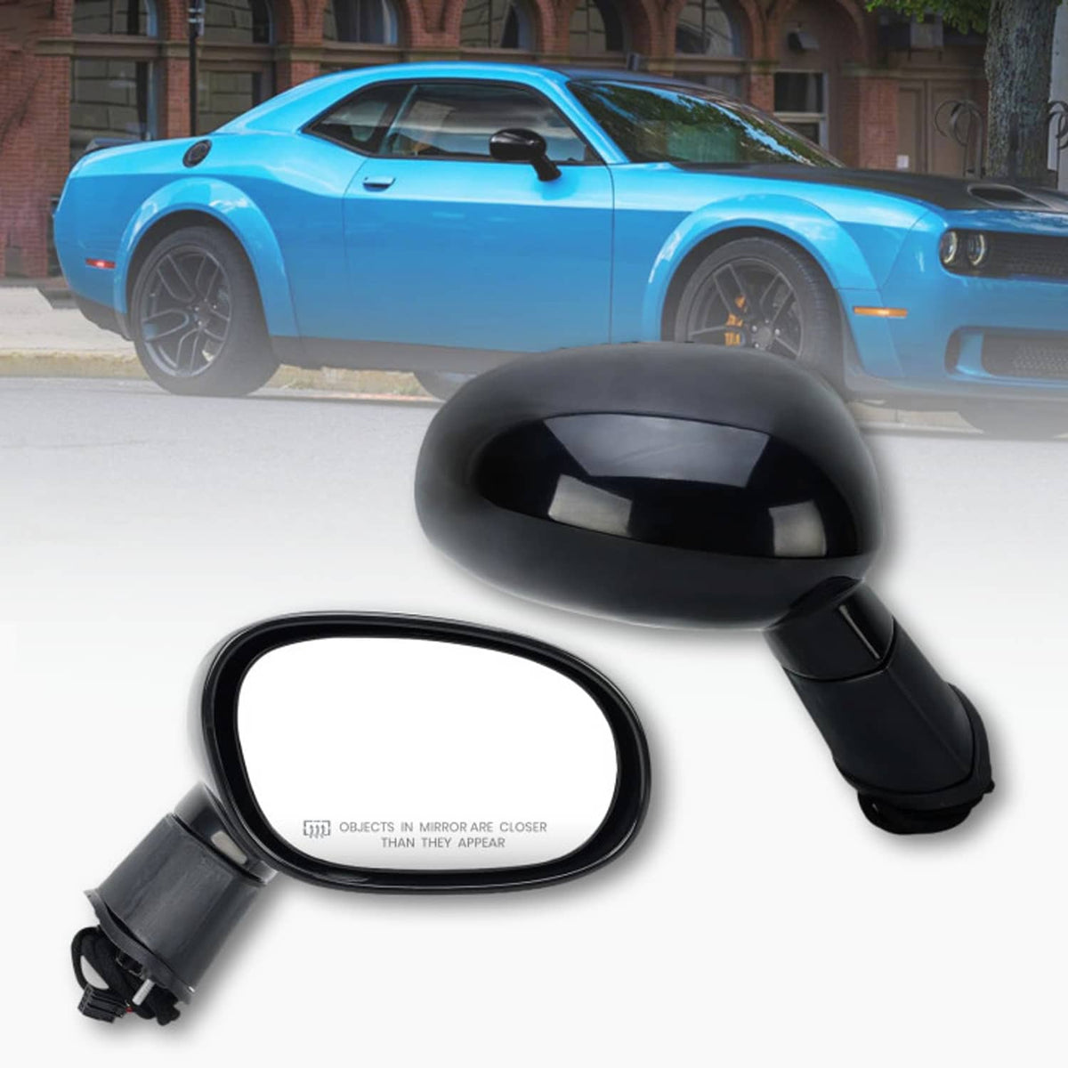 Solidspare Passenger Side Mirror w/ Heated Hand For 2015-2019 Dodge Challenger 5LD66DX8AD