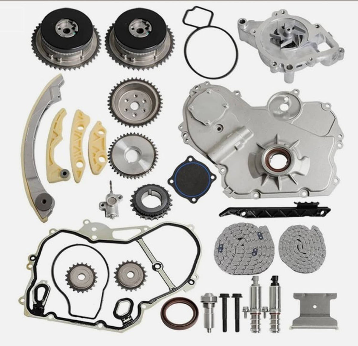 Solidspare For 09-17 GM 2.4L Ecotec Timing Chain Kit VCT Selenoid Actuator Oil Water Pump