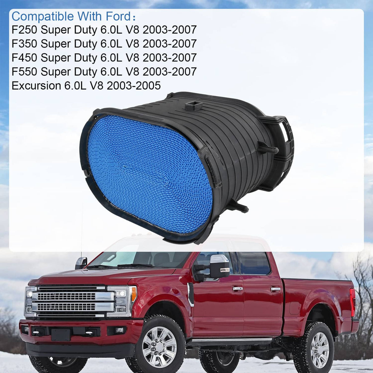 Solidspare For 03-07 6.0L Ford Powerstroke Diesel FA1778 Air Filter (3474) 4C3Z-9601-AA