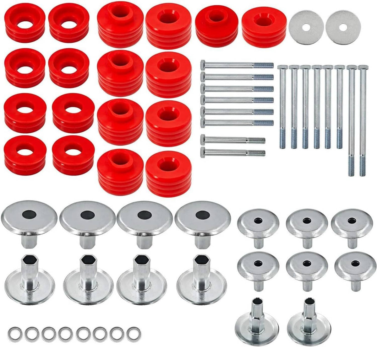 Solidspare Body Cab Mount Bushings Kit for 1999-2007 Ford F250 F350 Super Duty KF04058BK