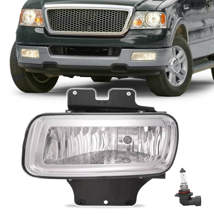 Solid Spare Left Clear Lens Fog light For Ford F150 LH 2004-2006 To 8-8-05 W/ Bracket / Bulb