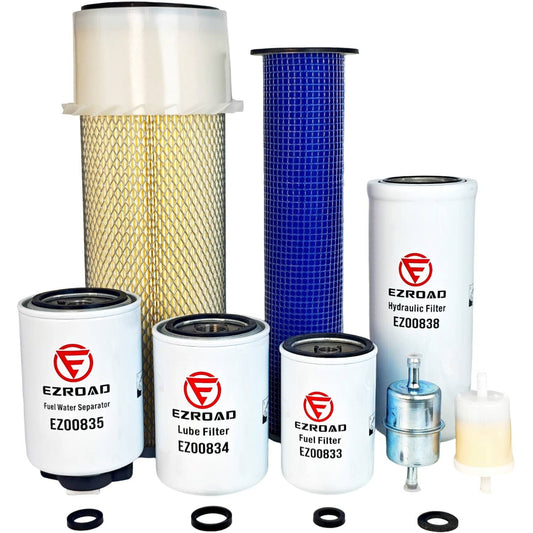 Solid Spare Maintenance Filter Kit for Case 580K Water Separator Lube Filter HYD Service
