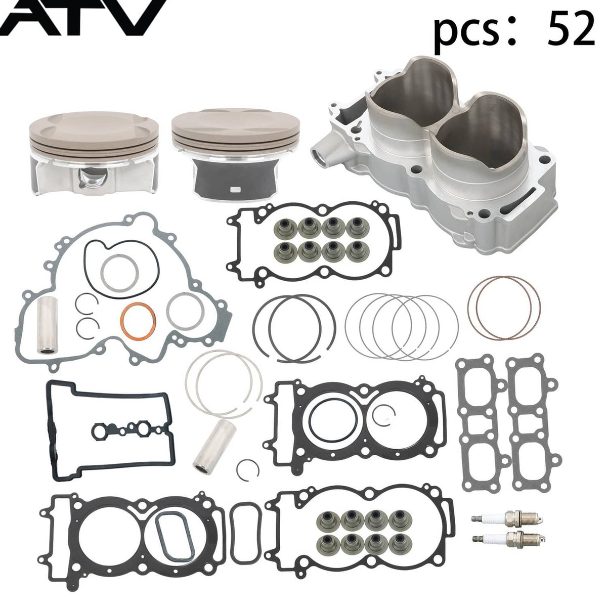 Solidspare For Polaris RZR Trail S 1000 2021-23 3023156 Cylinder Gasket Piston Overhaul Kit