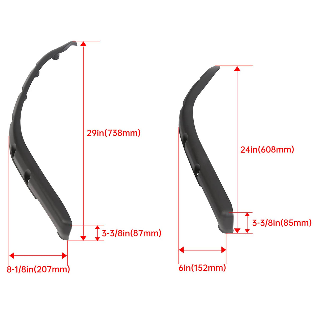 Solidspare For Yamaha G14 G16 G19 G20 G22 Golf Cart Front Rear Fender Flares W/ Hardware