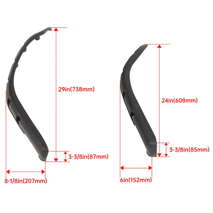 Solidspare For Yamaha G14 G16 G19 G20 G22 Golf Cart Front Rear Fender Flares W/ Hardware