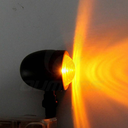 Solidspare 2Pcs 12V Motorcycle Bullet Turn Signal Light Indicators Blinkers Amber Universal