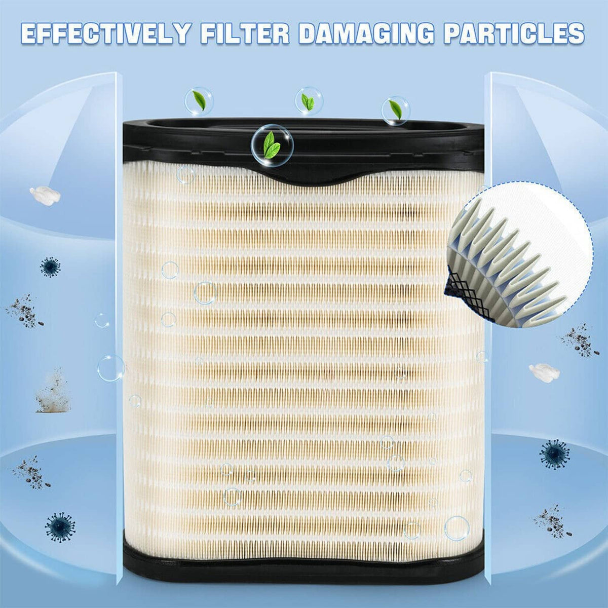 Solidspare 4PCS Engine Air Filter D37-1061 Fit For 2023 Kenworth T680 & 2023 Peterbilt579