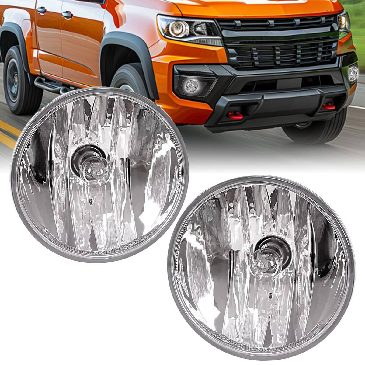 Solid Spare Clear Lens Fog Light Lamps w/Bulbs LH &RH For Chevy Colorado 2007-2022 #15839896