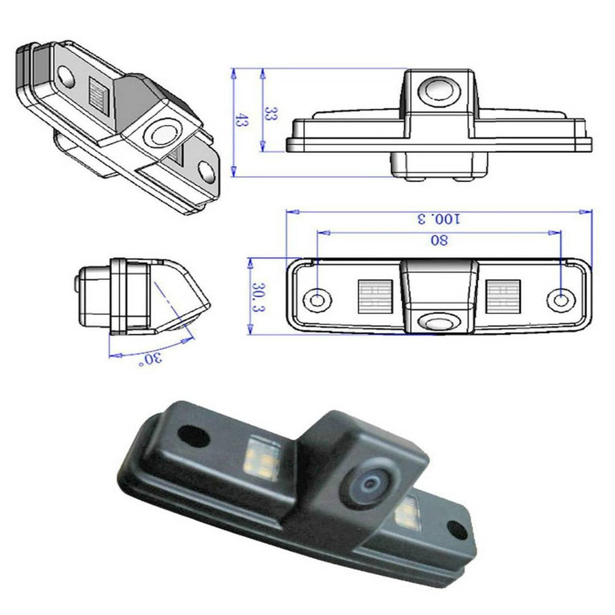 Solid Spare Car Reverse Rear View Backup Camera For SUBARU Forester Outback Impreza Sedan