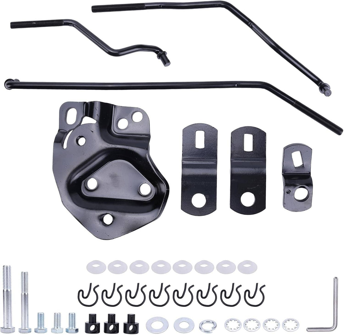 Solidspare New 4 speed Shifter Linkage Kit For 1955-67 Hurst Shifters & Muncie Transmission