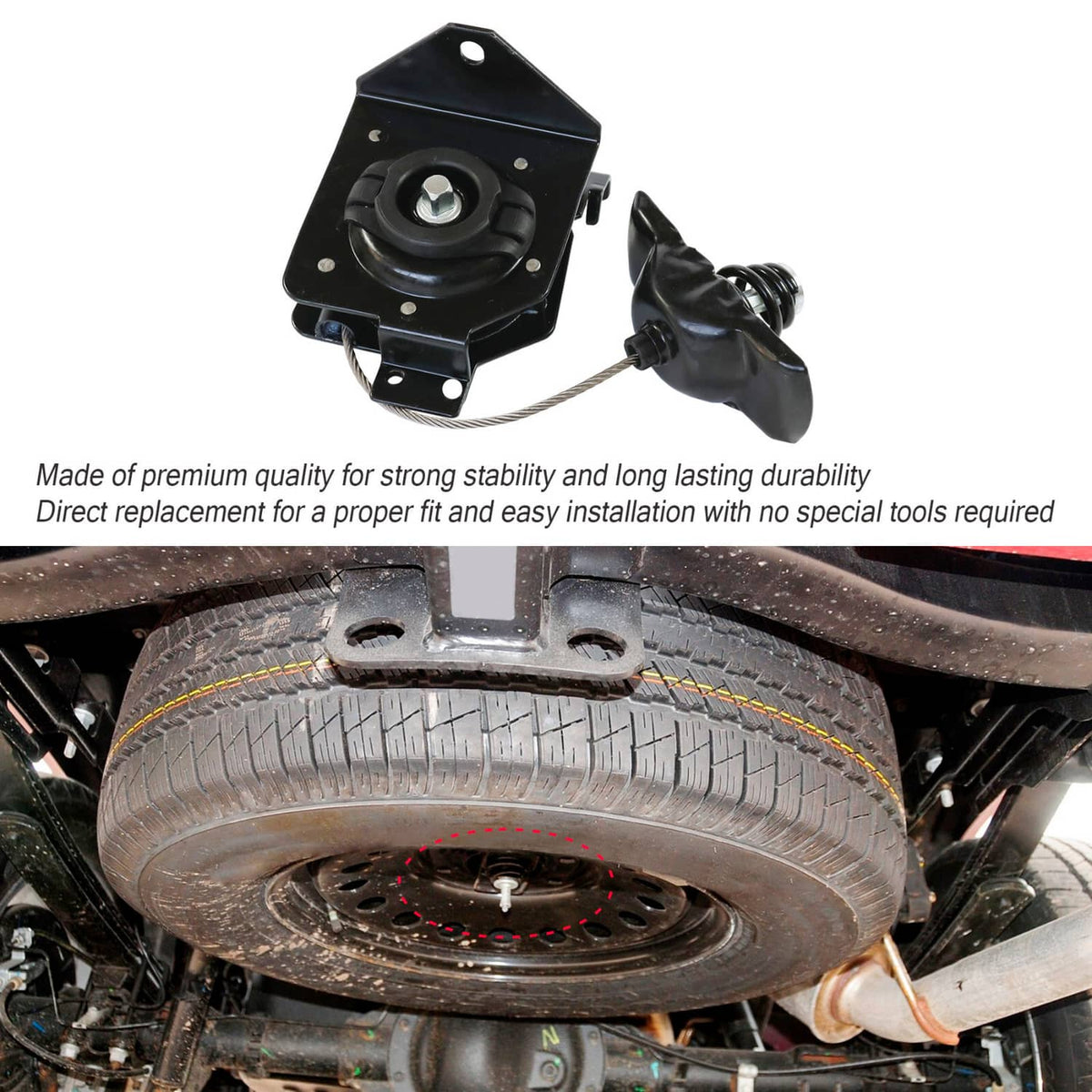 Solidspare 924-510 For Silverado Sierra 1500 2500 Pickup Spare Tire Winch Carrier Hoist