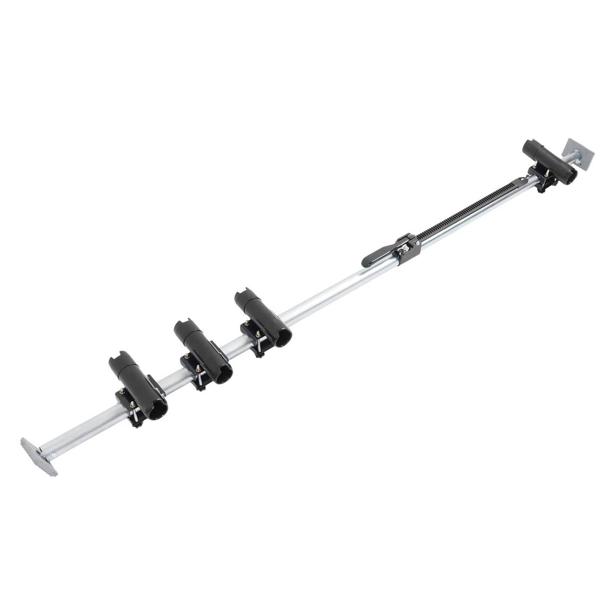 Solid Spare Truck Bed Rod Rack Fishing 4 Rod Holder Aluminum Adjustable Pickup Silvery Black