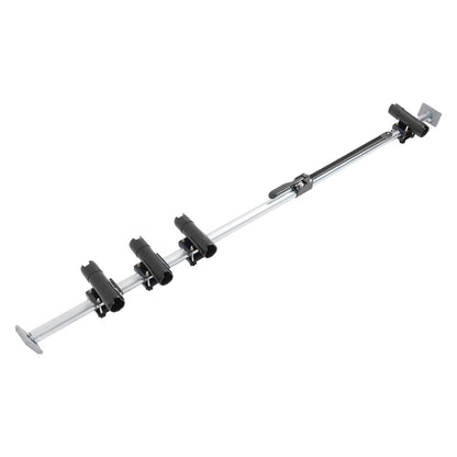 Solid Spare Truck Bed Rod Rack Fishing 4 Rod Holder Aluminum Adjustable Pickup Silvery Black