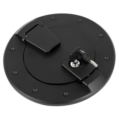Solid Spare For Hummer H2 2003-2009 Locking Fuel Door Gas Tank Cap Cover ALUMINUM Black New