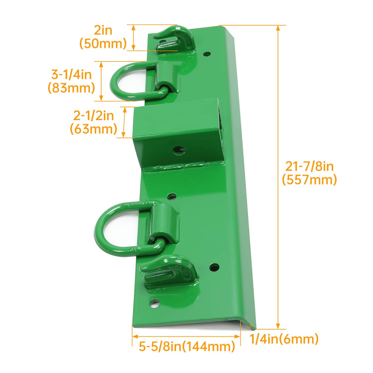 Solidspare 2" Receiver D Rings Grab Hooks  For John Deere 1025R 4100 4110 several models