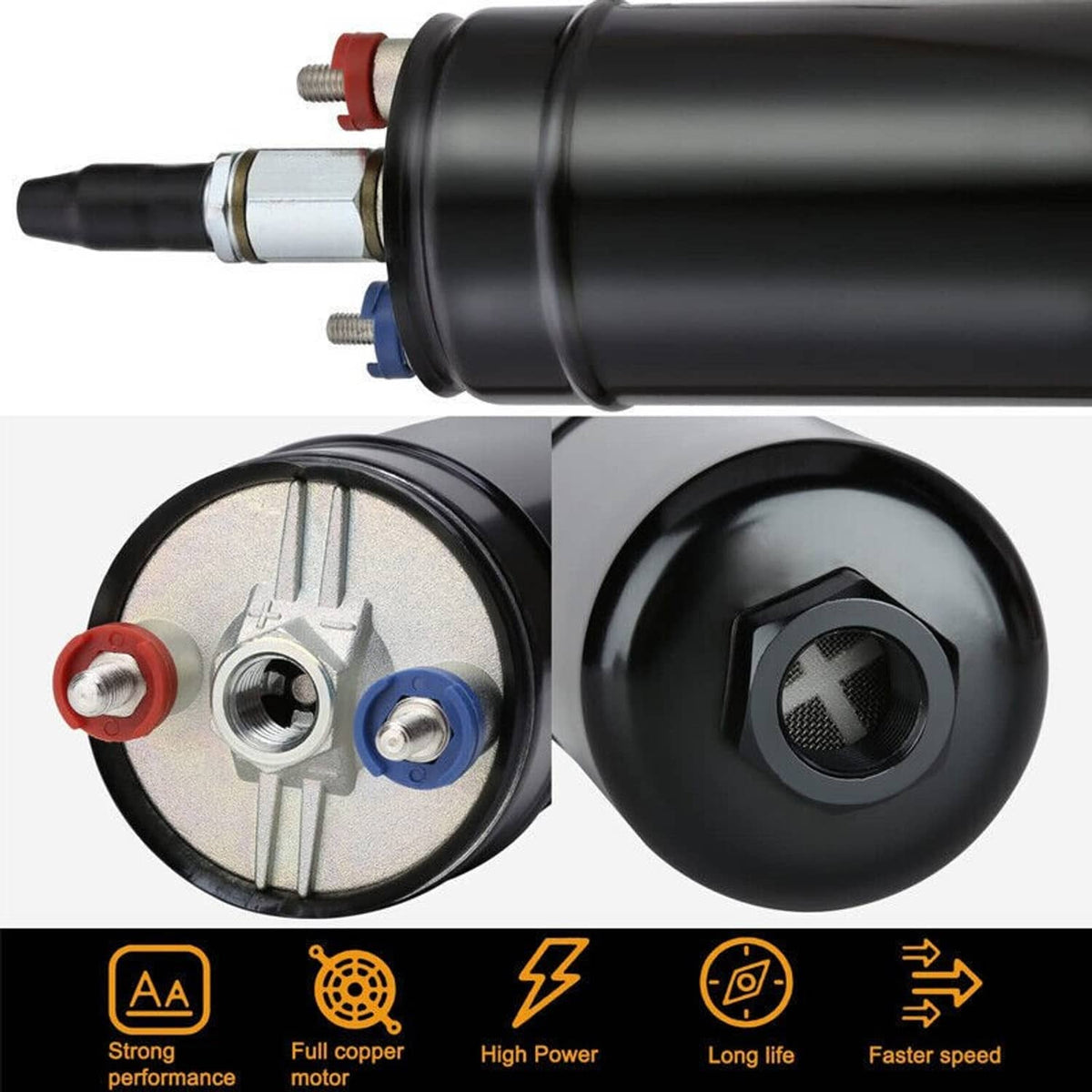 Solidspare 300LPH Universal External Inline Electric High Pressure Fuel Pump E85 0580254044