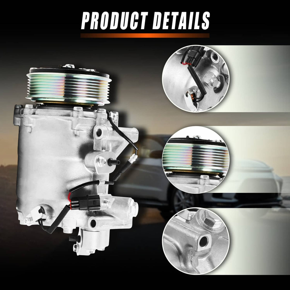 Solidspare New AC Compressor IG580 Fits For Honda CR-V 2.4L 2007 2008 2009 2010 2011 2012