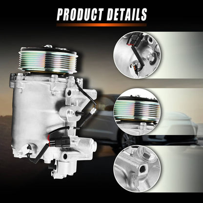 Solidspare New AC Compressor IG580 Fits For Honda CR-V 2.4L 2007 2008 2009 2010 2011 2012