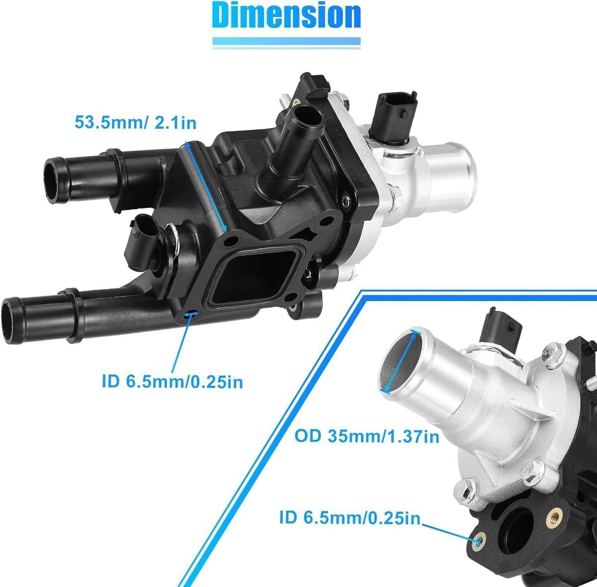 Solidspare 2519222 Thermostat Assembly Water Outlet For Chevrolet Sonic Cruze Limited 1.8L