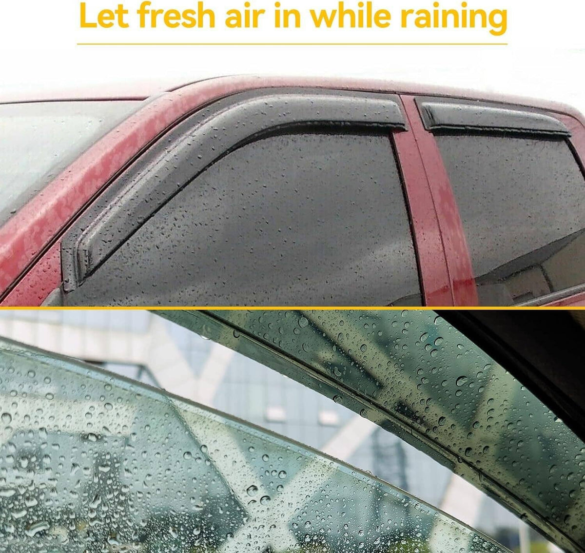 Solidspare Window Visors Rain Sun Guard for 99-06 Chevy Silverado GMC Sierra Extended Cab