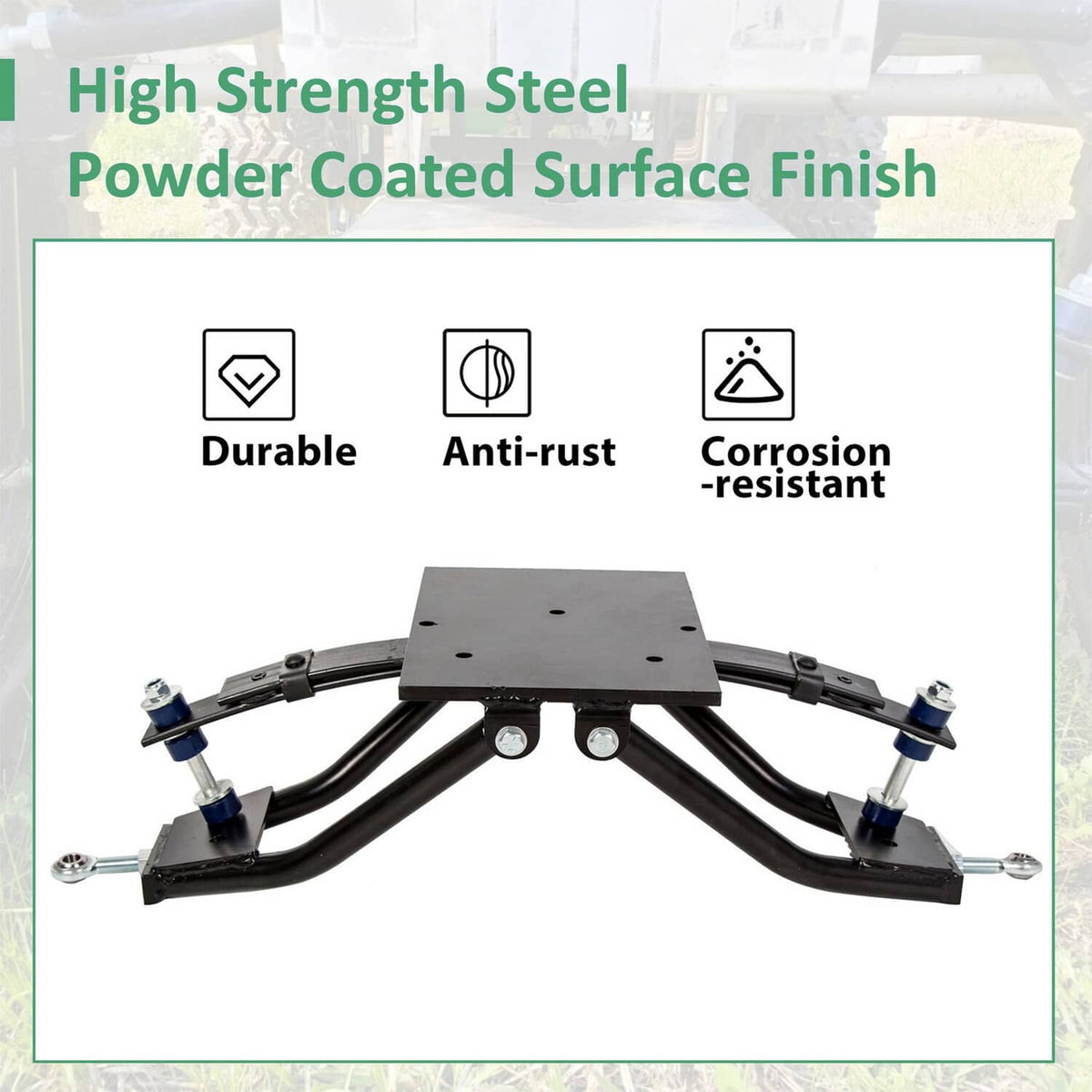 Solidspare For Club Car DS 1982-2003 Golf Cart 6" A-Arm Lift Kit & Rear Leaf Springs