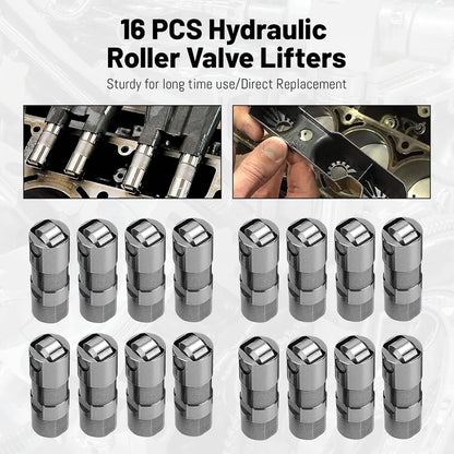 Solidspare Set GM LS7 Lifters & Guide Trays For Chevy GMC LS/LQ 4.8 5.3L 5.7L 6.0L 6.2L
